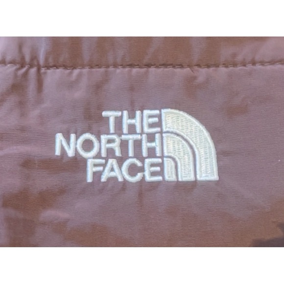 The North Face Polartec Fleece Jacket Women's M Brown Zip Up Puffer Panel - Picture 5 of 6
